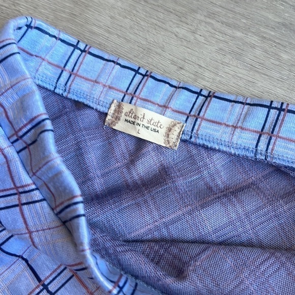 ALTAR’D state blue plaid elastic waist skater casual skirt size large - Picture 5 of 7